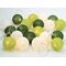 20 Led woven green/white balls with batteries AA