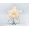 Χριστουγεννιάτικο 20 led άσπρο/glitter thread διακοσμητικό αστέρι με μπαταρίες