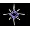 Μεταλλικό Χριστουγεννιάτικο Αστέρι 600 Led Neon Flex Ψυχρό Λευκό - Μπλε 939-007