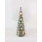 Green Rattan Cone Tree With Snow 30 Mini Led Lamps WW