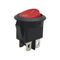 Rocker switch Φ23 4P with Lamp ON-OFF 16A / 250V Red