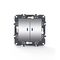 Διακόπτης Κομμυτατέρ & LED Λυχνία Προσανατολισμού (ΟΝ-ΟFF)ΚΛΙΠ 1+1P 10AX 250VAC IP20 Mατ Ασημί Pirme