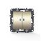 Διακόπτης Κομμυτατέρ & LED Λυχνία Προσανατολισμού (ΟΝ-ΟFF)ΚΛΙΠ 1+1P 10AX 250VAC IP20 Mατ Σαμπανιζέ Prime