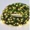 Christmas Led String Lights With Green Copper Wire Warm White 50L 5m