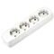 Safety Power Strip 4 Outlets Without Cable White