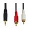 Sound Cable 3.5mm Male Stereo To 2 Male RCA OD2.8 1.5m Gold Plated PL BAG PLY